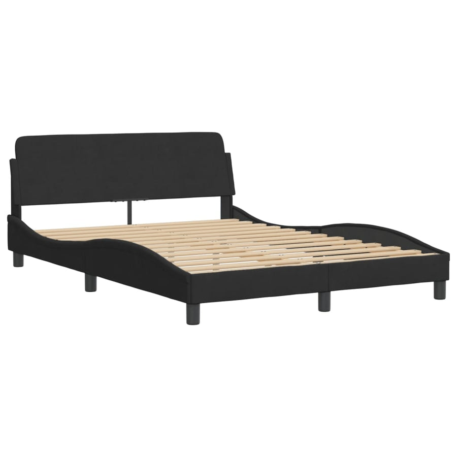 Bed met matras fluweel zwart 120x200 cm