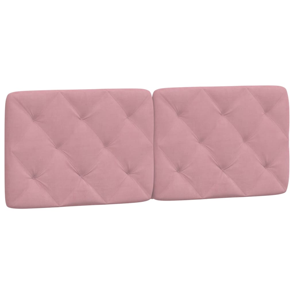 Bed met matras fluweel roze 120x200 cm