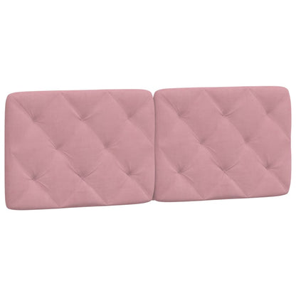 Bed met matras fluweel roze 120x200 cm