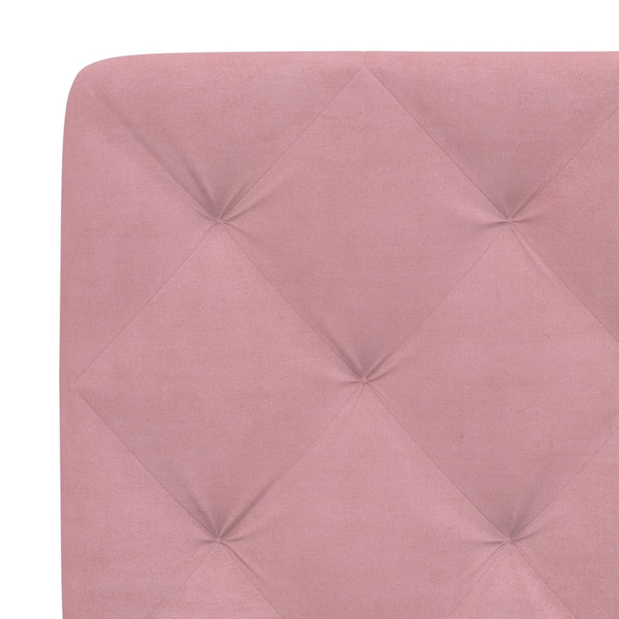 Bed met matras fluweel roze 120x200 cm