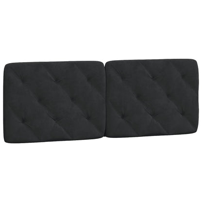 Bed met matras fluweel zwart 140x190 cm