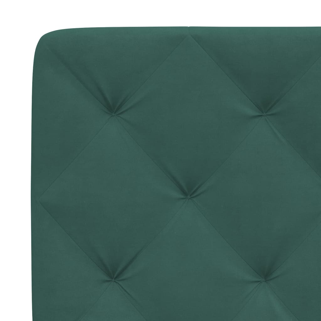 Bed met matras fluweel donkergroen 140x190 cm
