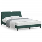 Bed met matras 140x190 cm donkergroen fluweel