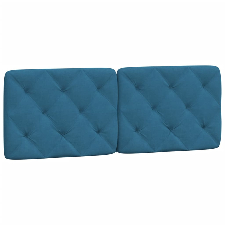 Bed met matras fluweel blauw 140x190 cm
