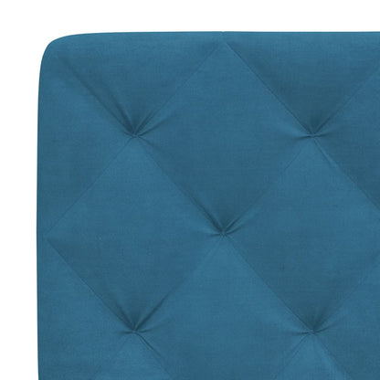 Bed met matras fluweel blauw 140x190 cm
