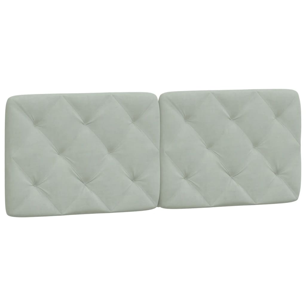 Bed met matras fluweel lichtgrijs 140x200 cm