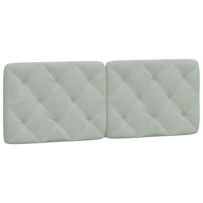 Bed met matras fluweel lichtgrijs 140x200 cm