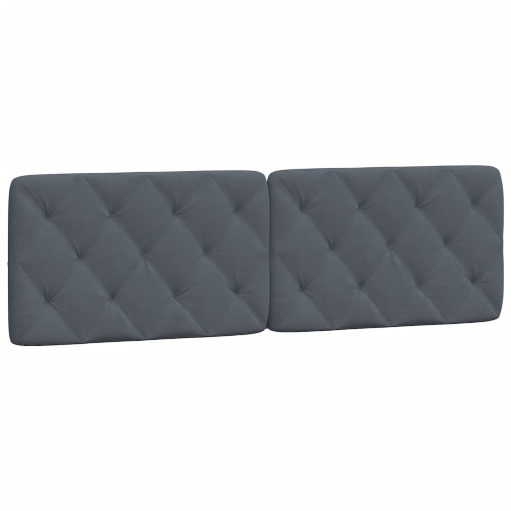 Bed met matras fluweel donkergrijs 160x200 cm