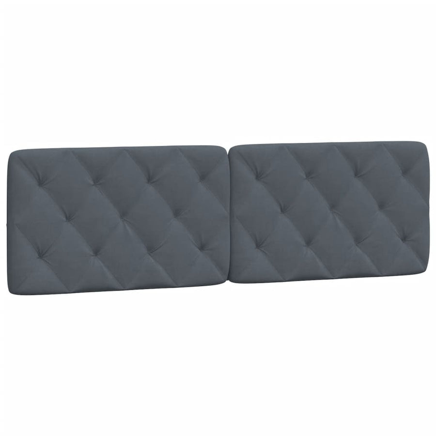 Bed met matras fluweel donkergrijs 160x200 cm