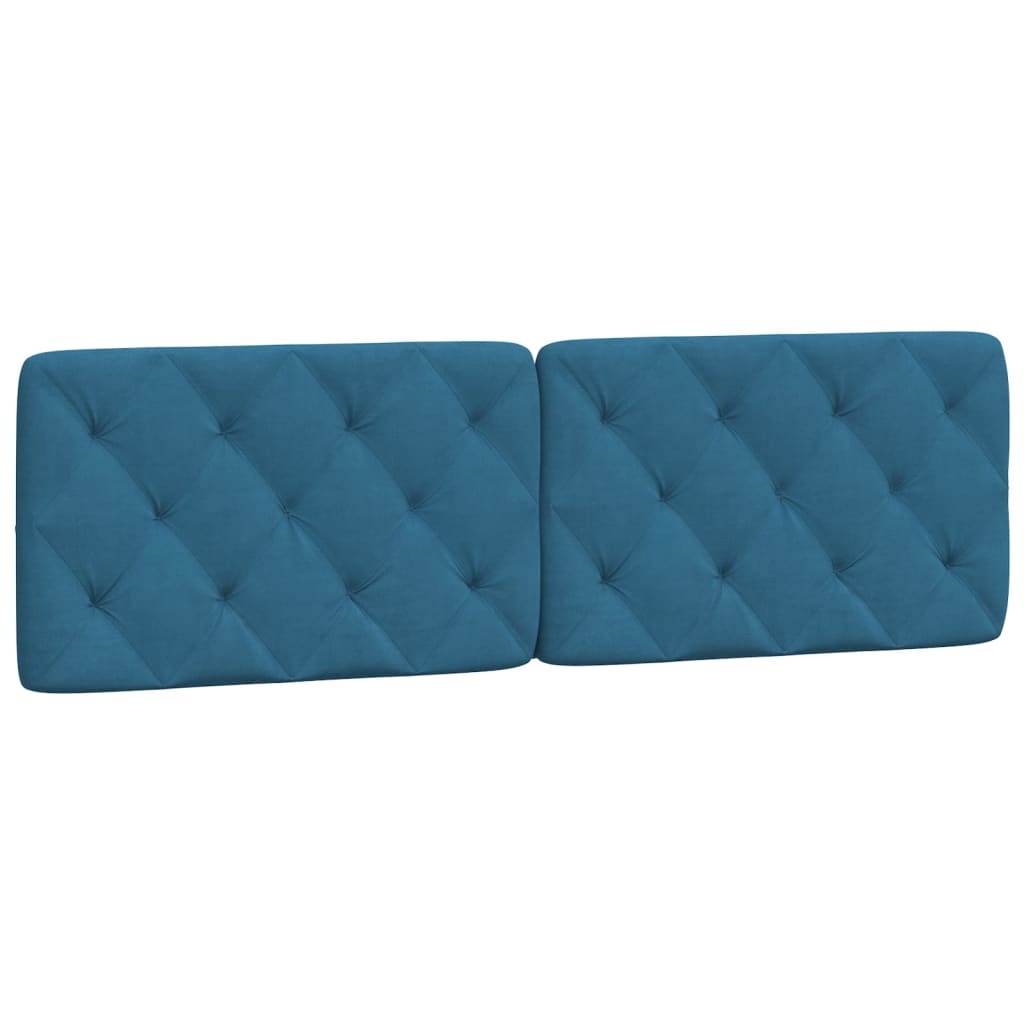 Bed met matras fluweel blauw 160x200 cm