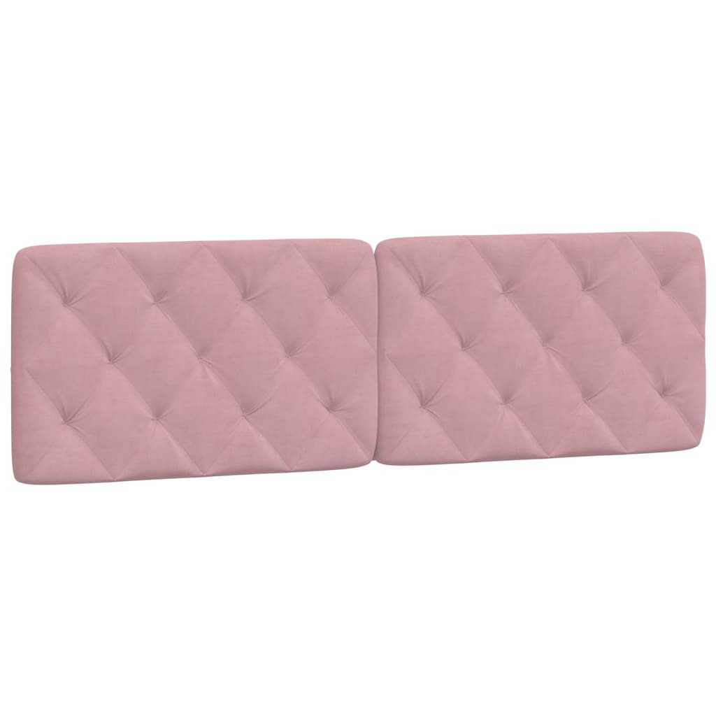 Bed met matras fluweel roze 160x200 cm