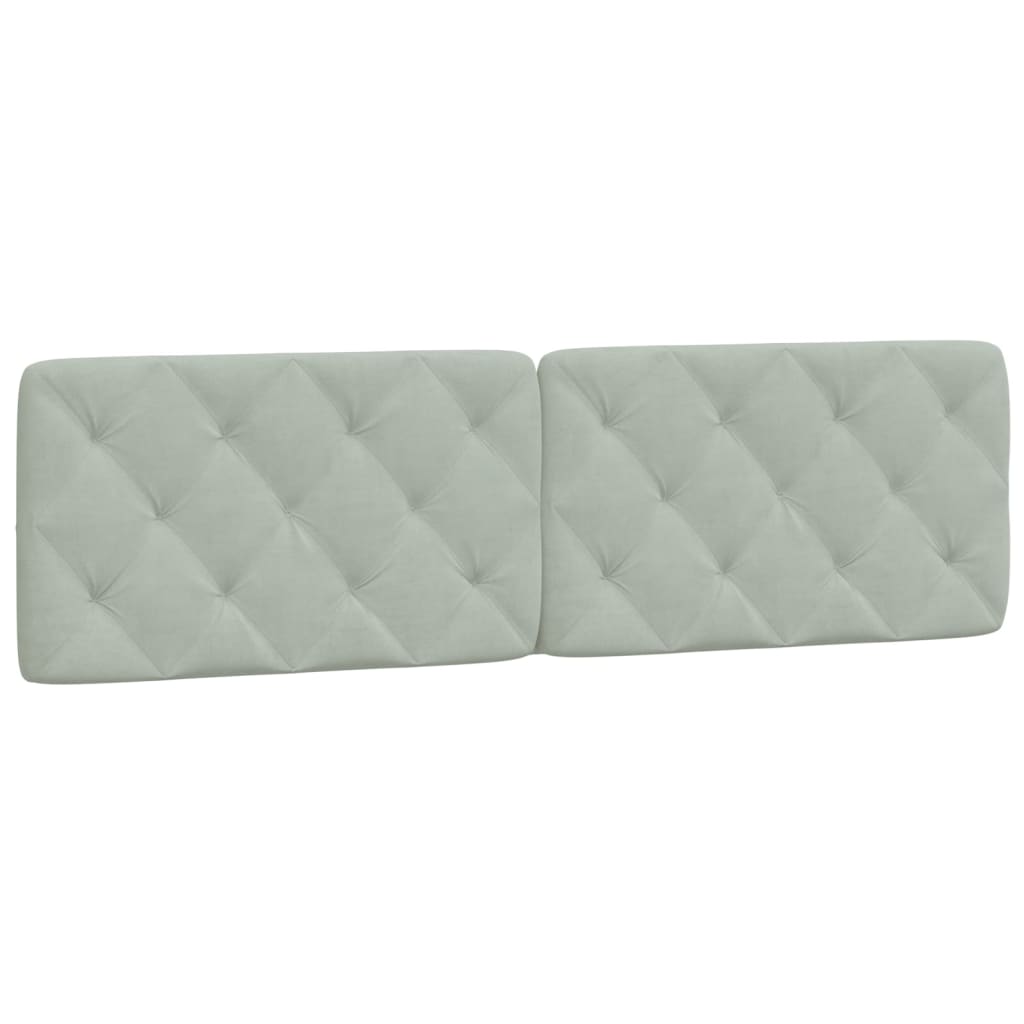 Bed met matras fluweel lichtgrijs 180x200 cm