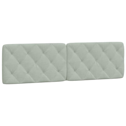 Bed met matras fluweel lichtgrijs 180x200 cm