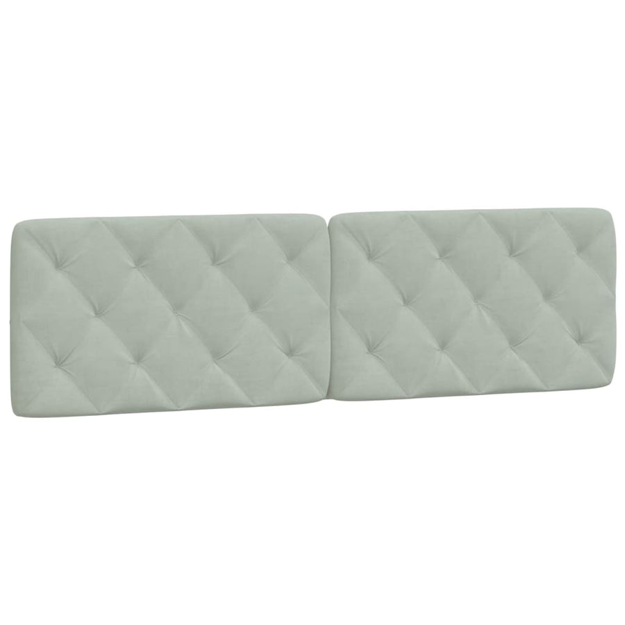 Bed met matras fluweel lichtgrijs 180x200 cm