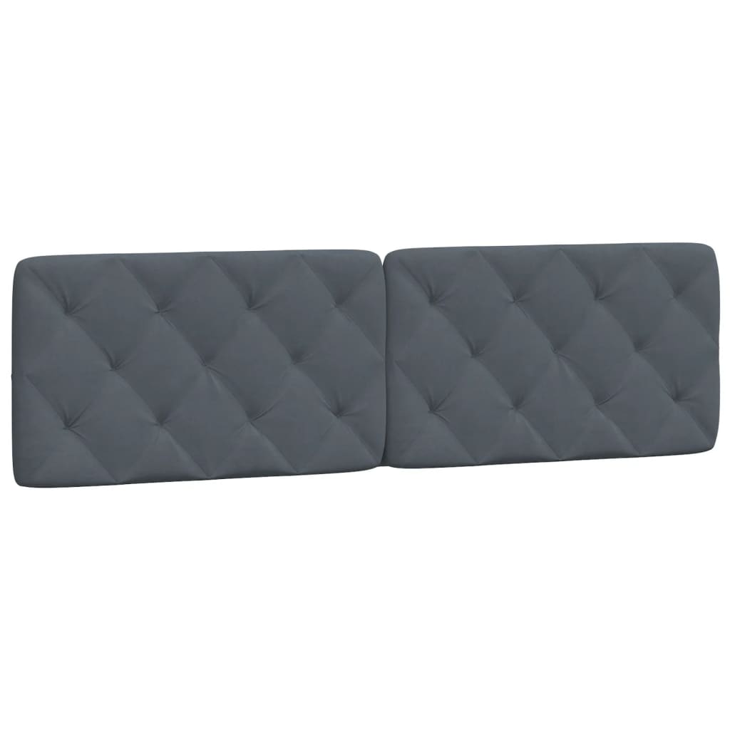 Bed met matras fluweel donkergrijs 180x200 cm