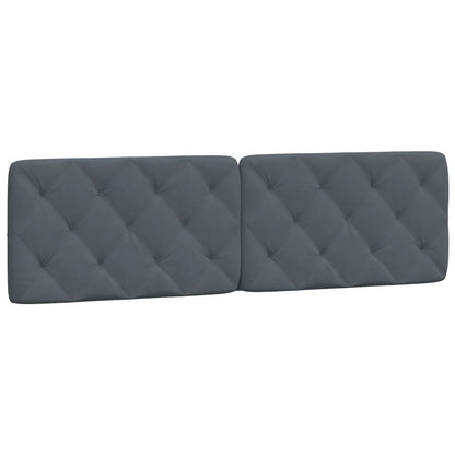 Bed met matras fluweel donkergrijs 180x200 cm