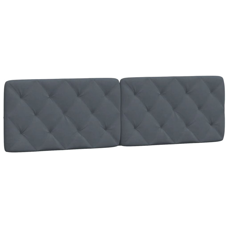 Bed met matras fluweel donkergrijs 180x200 cm