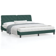 Bed met matras 180x200 cm donkergroen fluweel