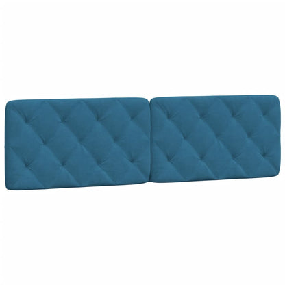Bed met matras fluweel blauw 180x200 cm