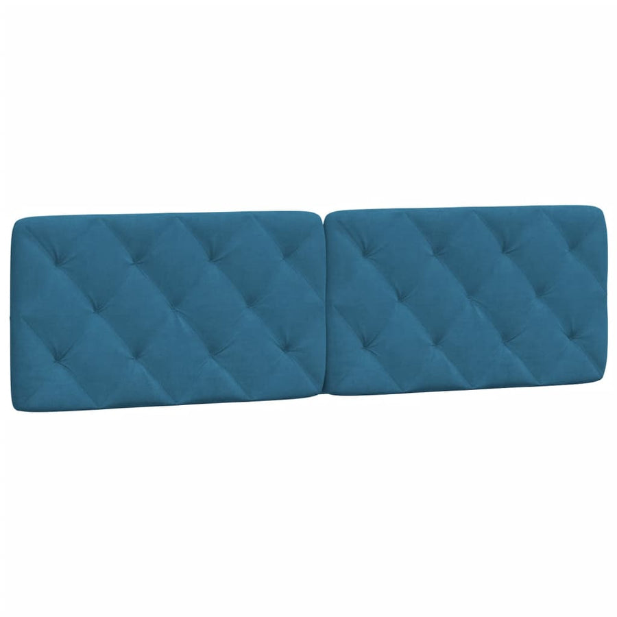 Bed met matras fluweel blauw 180x200 cm