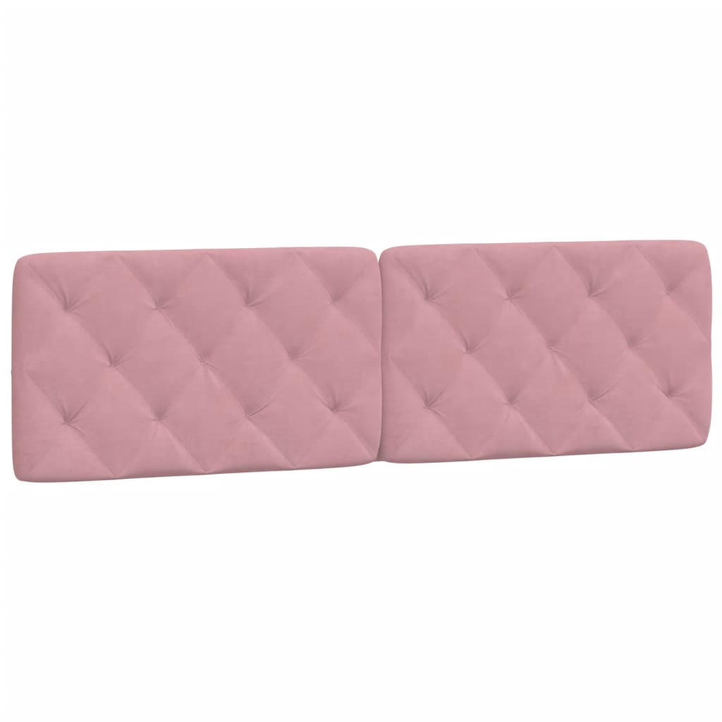 Bed met matras fluweel roze 180x200 cm
