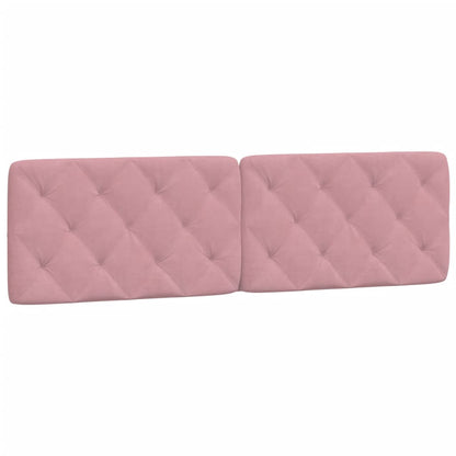 Bed met matras fluweel roze 180x200 cm