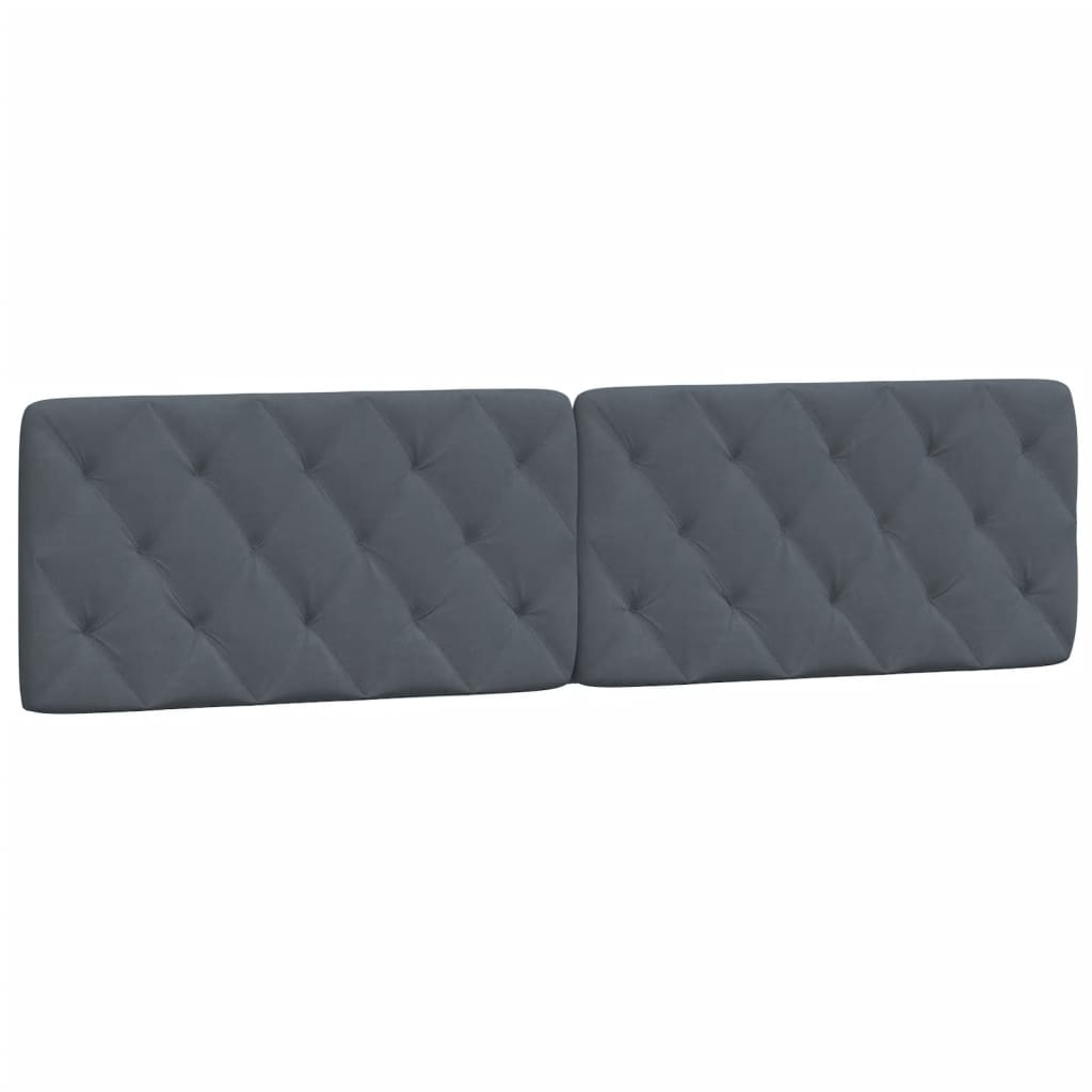 Bed Met Matras Fluweel 200 x 200 cm Donkergrijs
