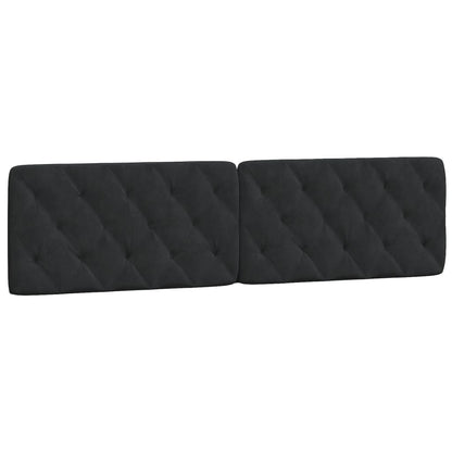 Bed met matras fluweel zwart 200x200 cm