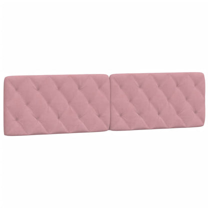 Bed met matras fluweel roze 200x200 cm