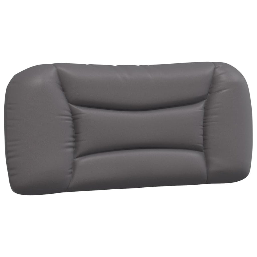 Bed met matras kunstleer grijs 80x200 cm