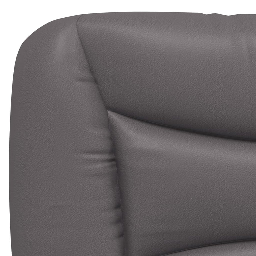 Bed met matras kunstleer grijs 90x190 cm