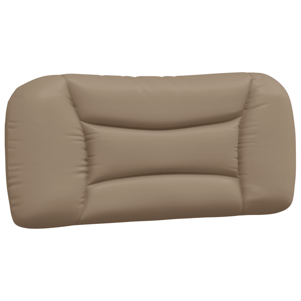 Bed met matras kunstleer cappuccinokleurig 90x190 cm