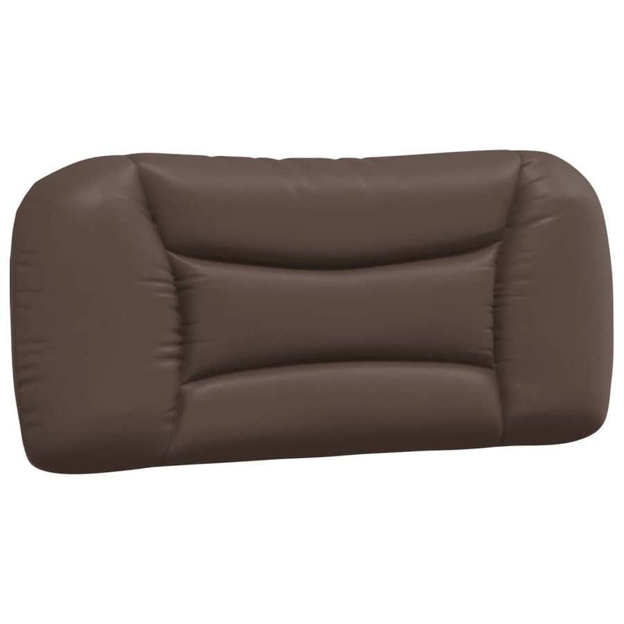 Bed met matras kunstleer bruin 90x200 cm