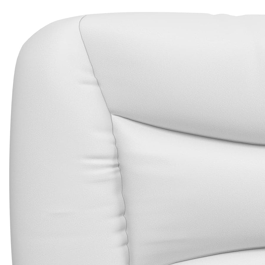 Bed met matras kunstleer wit 100x200 cm