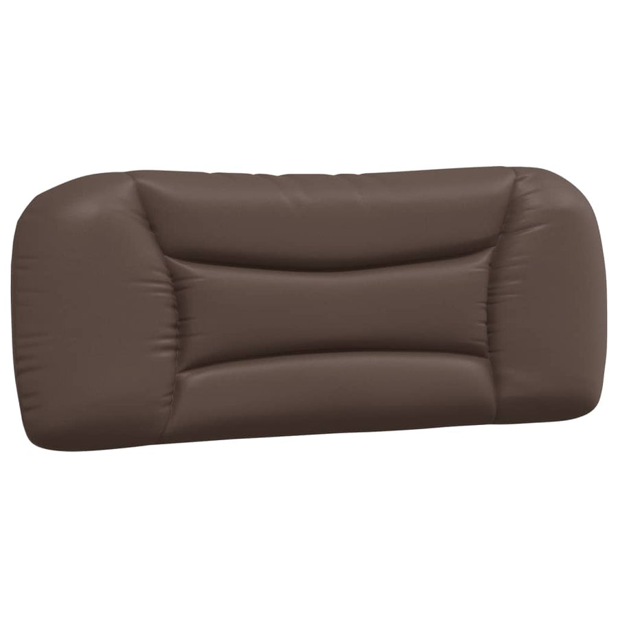 Bed met matras kunstleer bruin 100x200 cm