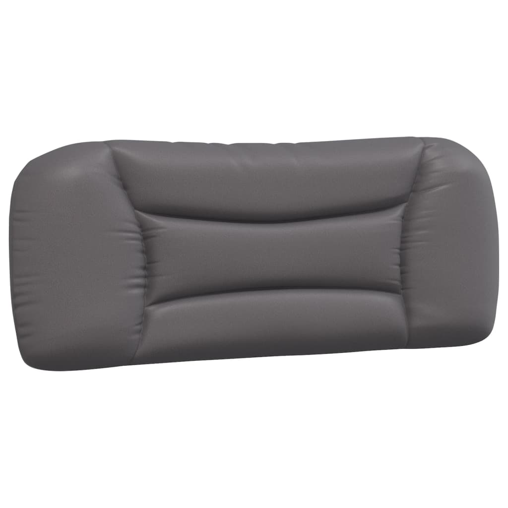 Bed met matras kunstleer grijs 100x200 cm