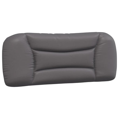Bed met matras kunstleer grijs 100x200 cm