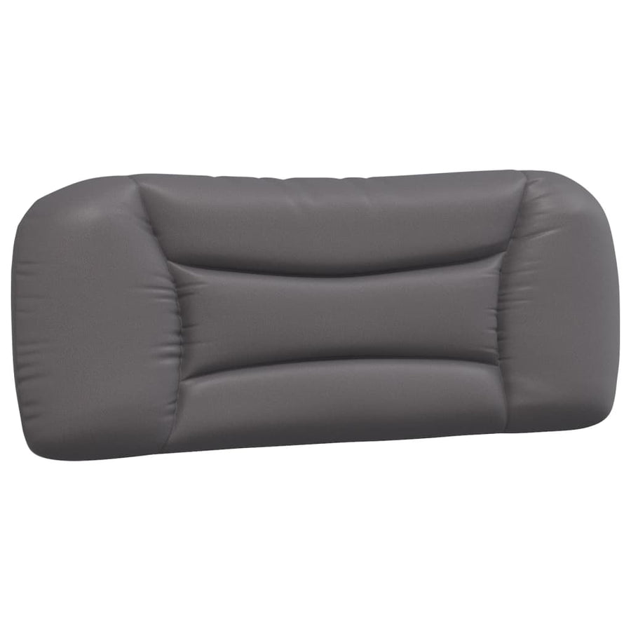 Bed met matras kunstleer grijs 100x200 cm
