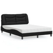 Bed met matras 120x200 cm kunstleer zwart