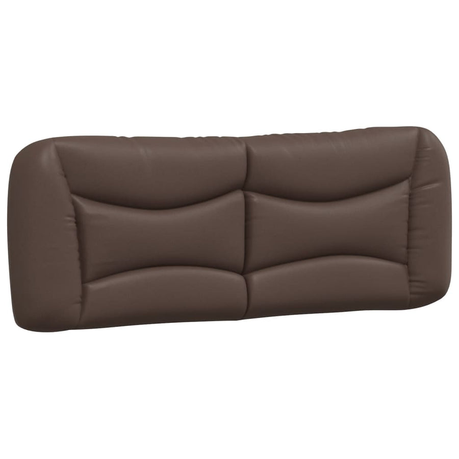 Bed met matras kunstleer bruin 120x200 cm