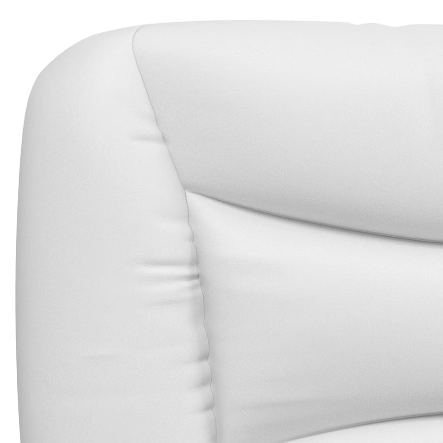 Bed met matras kunstleer wit 140x190 cm