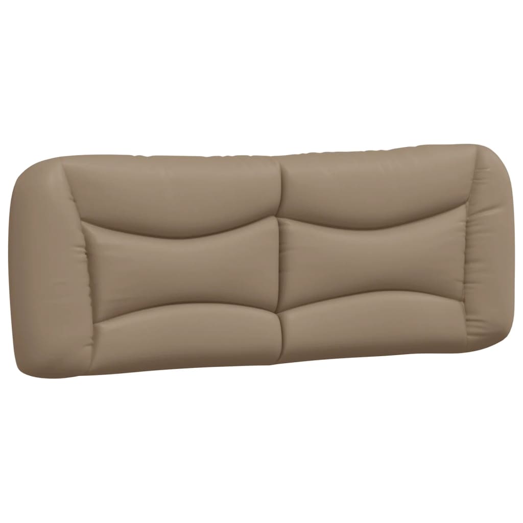 Bed met matras kunstleer cappuccinokleurig 140x190 cm