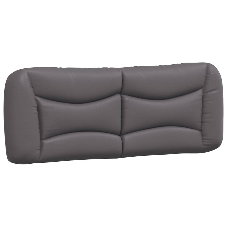 Bed met matras kunstleer grijs 140x200 cm