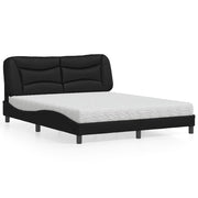 Bed met matras 160x200 cm kunstleer zwart