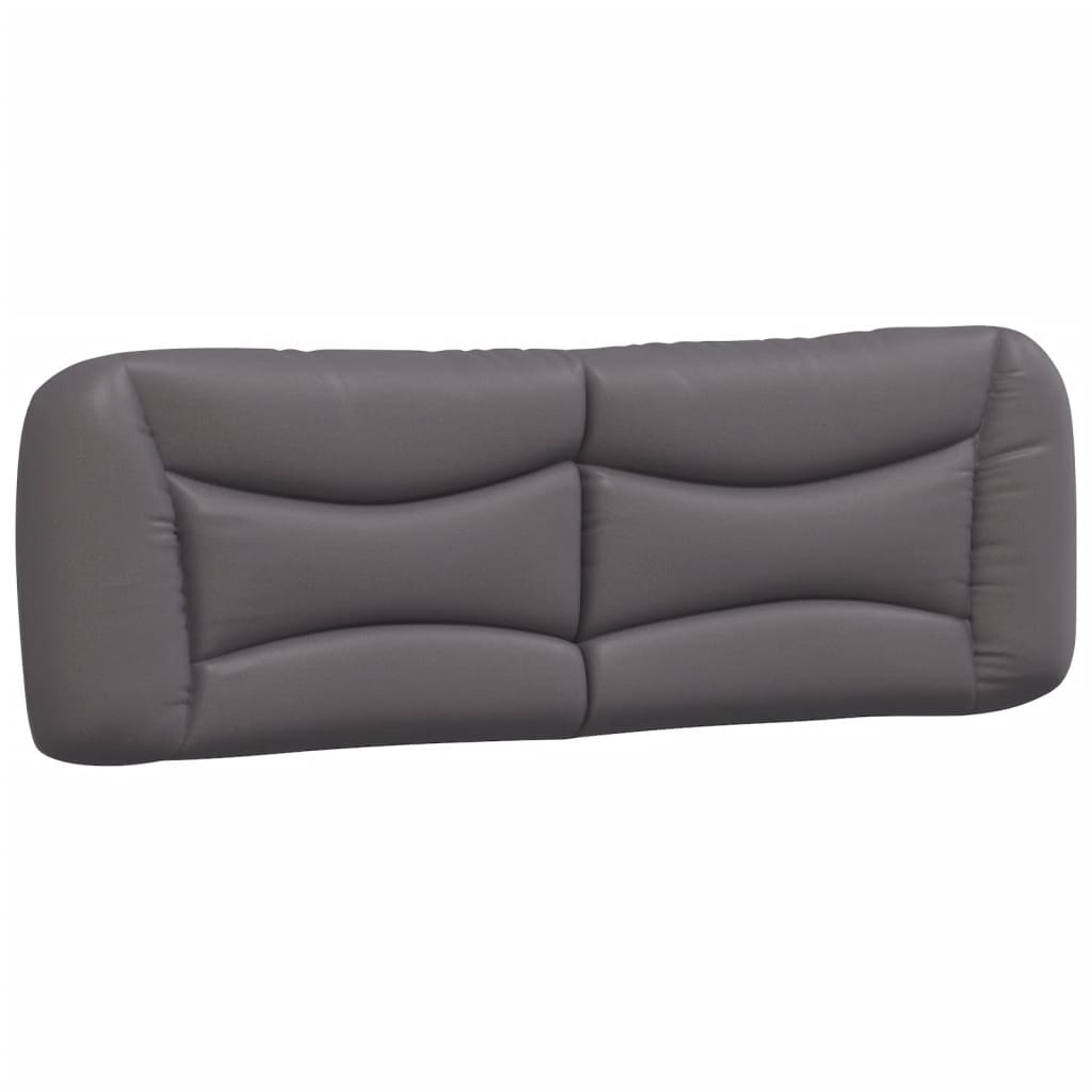 Bed met matras kunstleer grijs 160x200 cm
