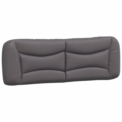 Bed met matras kunstleer grijs 160x200 cm