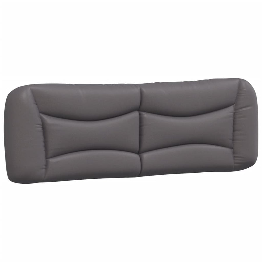 Bed met matras kunstleer grijs 160x200 cm