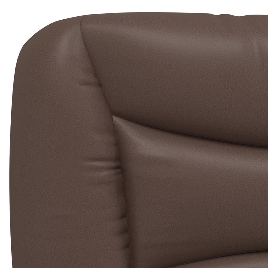 Bed met matras kunstleer bruin 180x200 cm