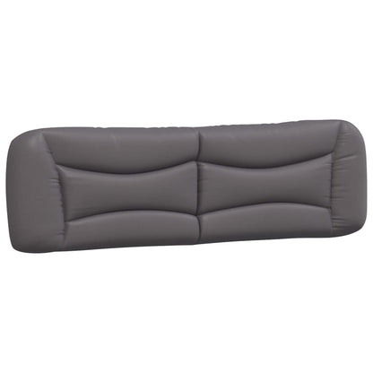 Bed met matras kunstleer grijs 180x200 cm
