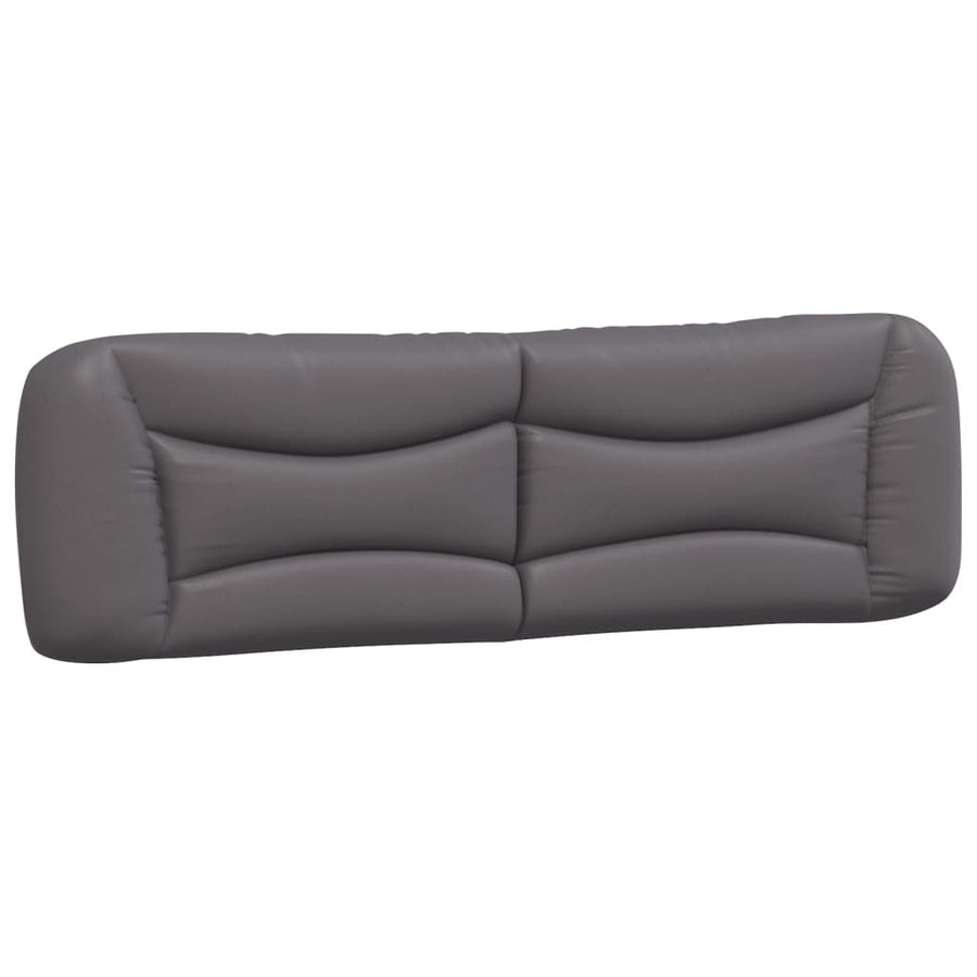 Bed met matras kunstleer grijs 180x200 cm